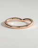 Danielle - Dipped Half Pave Curved Pave Band Wedding Ring - 18k Rose Gold