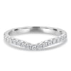 Danielle  Half Pav Curved Wedding Ring - 18k White Gold