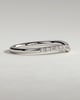 Danielle - Dipped Half Pave Curved Pave Band Wedding Ring - 18k White Gold