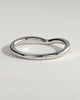 Danielle - Dipped Half Pave Curved Pave Band Wedding Ring - 18k White Gold