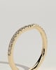 Danielle - Dipped Half Pave Curved Pave Band Wedding Ring - 18k Yellow Gold