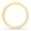 Danielle  Half Pav Curved Wedding Ring - 18k Yellow Gold