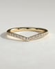 Danielle - Dipped Half Pave Curved Pave Band Wedding Ring - 18k Yellow Gold