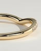 Danielle - Dipped Half Pave Curved Pave Band Wedding Ring - 18k Yellow Gold
