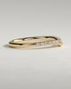Danielle - Dipped Half Pave Curved Pave Band Wedding Ring - 18k Yellow Gold