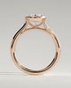 Daphne - Oval Solitaire with Cathedral Bezel Setting - 18k Rose Gold