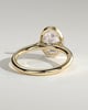 Daphne - Oval Solitaire with Cathedral Bezel Setting - 18k Yellow Gold