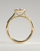 Daphne - Oval Solitaire with Cathedral Bezel Setting - 18k Yellow Gold