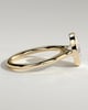 Daphne - Oval Solitaire with Cathedral Bezel Setting - 18k Yellow Gold