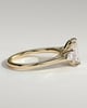 Davina - Emerald Claw Trilogy with Pear Side Stones and Cathedral Setting Engagement Ring - 18k Yellow Gold