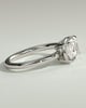 Daya - Elongated Cushion East West Bezel Frame Solitaire with Claws - 18k White Gold