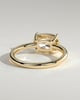 Daya - Elongated Cushion East West Bezel Frame Solitaire with Claws - 18k Yellow Gold