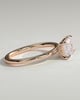 Debbie - Emerald East West Claw Solitaire Engagement Ring - 18k Rose Gold High Setting