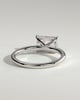 Debbie - Emerald East West Claw Solitaire Engagement Ring - 18k White Gold High Setting