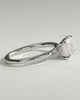 Debbie - Emerald East West Claw Solitaire Engagement Ring - 18k White Gold High Setting