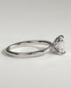 Debbie - Emerald East West Claw Solitaire Engagement Ring - 18k White Gold High Setting