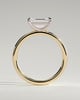 Debbie - Emerald East West Claw Solitaire Engagement Ring - 18k Yellow Gold / 18k White Gold High Setting