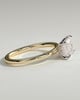 Debbie - Emerald East West Claw Solitaire Engagement Ring - 18k Yellow Gold / 18k White Gold High Setting