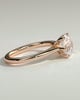 Delilah - 6 Claw Cathedral Round Solitaire - 18k Rose Gold