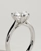 Delilah - 6 Claw Cathedral Round Solitaire - 18k White Gold