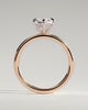 Delta - 6 Claw Elongated Hexagon with Hidden Halo - 18k Rose Gold / 18k White Gold