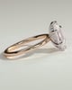 Delta - 6 Claw Elongated Hexagon with Hidden Halo - 18k Rose Gold / 18k White Gold