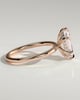 Delta - 6 Claw Elongated Hexagon with Hidden Halo - 18k Rose Gold