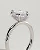 Delta - 6 Claw Elongated Hexagon with Hidden Halo - 18k White Gold