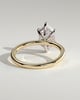 Delta - 6 Claw Elongated Hexagon with Hidden Halo - 18k Yellow Gold / 18k White Gold