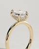 Delta - 6 Claw Elongated Hexagon with Hidden Halo - 18k Yellow Gold