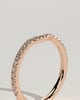Demi - Demi Two Third Curved Pave Band Wedding Ring - 18k Rose Gold