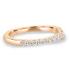 Demi  2/3 Pave Curved Wedding Ring - 18k Rose Gold