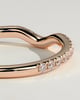 Demi - Demi Two Third Curved Pave Band Wedding Ring - 18k Rose Gold