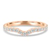 Demi  2/3 Pave Curved Wedding Ring - 18k Rose Gold