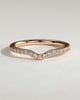 Demi - Demi Two Third Curved Pave Band Wedding Ring - 18k Rose Gold