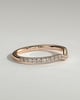 Demi - Demi Two Third Curved Pave Band Wedding Ring - 18k Rose Gold