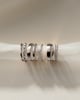 Demi - Demi Two Third Curved Pave Band Wedding Ring - 18k White Gold