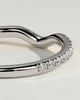 Demi - Demi Two Third Curved Pave Band Wedding Ring - 18k White Gold