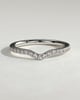 Demi - Demi Two Third Curved Pave Band Wedding Ring - 18k White Gold