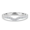 Demi  2/3 Pave Curved Wedding Ring - 18k White Gold