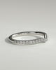 Demi - Demi Two Third Curved Pave Band Wedding Ring - 18k White Gold