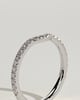 Demi - Demi Two Third Curved Pave Band Wedding Ring - 18k White Gold