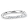 Demi  2/3 Pave Curved Wedding Ring - 18k White Gold