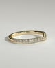 Demi - Demi Two Third Curved Pave Band Wedding Ring - 18k Yellow Gold