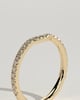 Demi - Demi Two Third Curved Pave Band Wedding Ring - 18k Yellow Gold