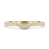 Demi  2/3 Pave Curved Wedding Ring - 18k Yellow Gold