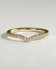 Demi - Demi Two Third Curved Pave Band Wedding Ring - 18k Yellow Gold
