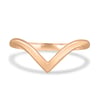 Dominique - Deep V Ring - 18k Rose Gold