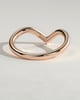 Dominique -  Deep V Band Wedding Ring - 18k Rose Gold