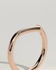 Dominique -  Deep V Band Wedding Ring - 18k Rose Gold